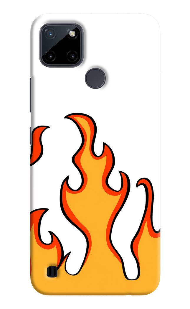 Fired Up – White Realme C21Y/C25Y Hard Case Back Cover by Casekaro