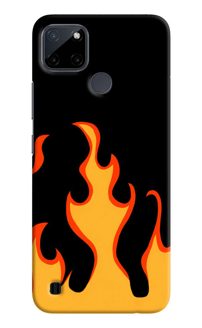 Fired Up – Black Realme C21Y/C25Y Hard Case Back Cover by Casekaro