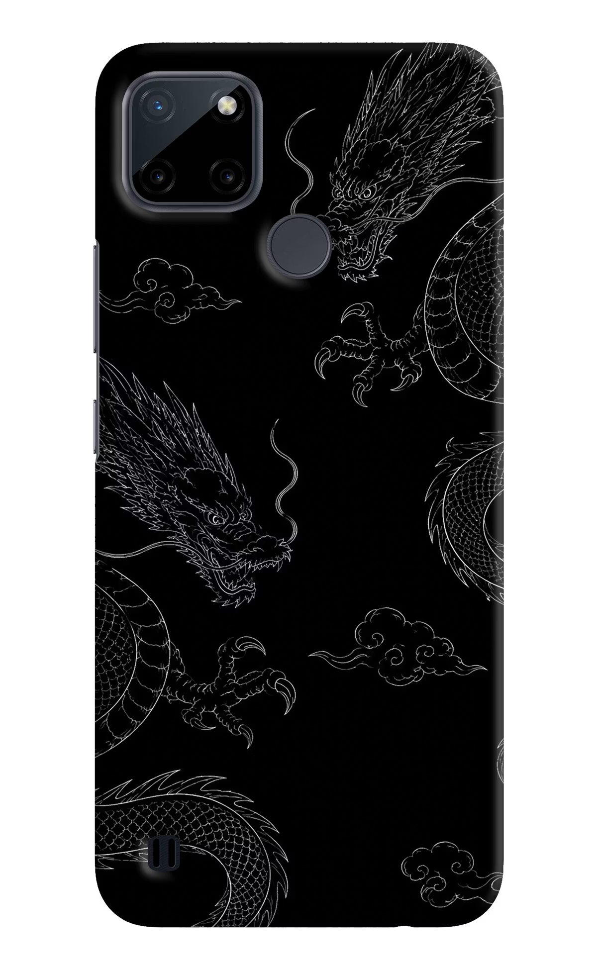 Twin Dragons Realme C21Y/C25Y Hard Case Back Cover by Casekaro