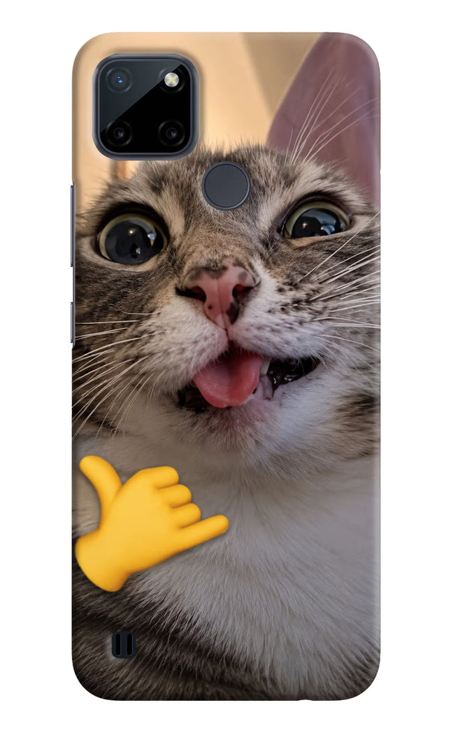 Silly Cat Call Realme C21Y/C25Y Hard Case Back Cover by Casekaro