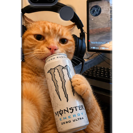 Gamer Cat Energy Realme C21Y/C25Y Hard Case Back Cover by Casekaro