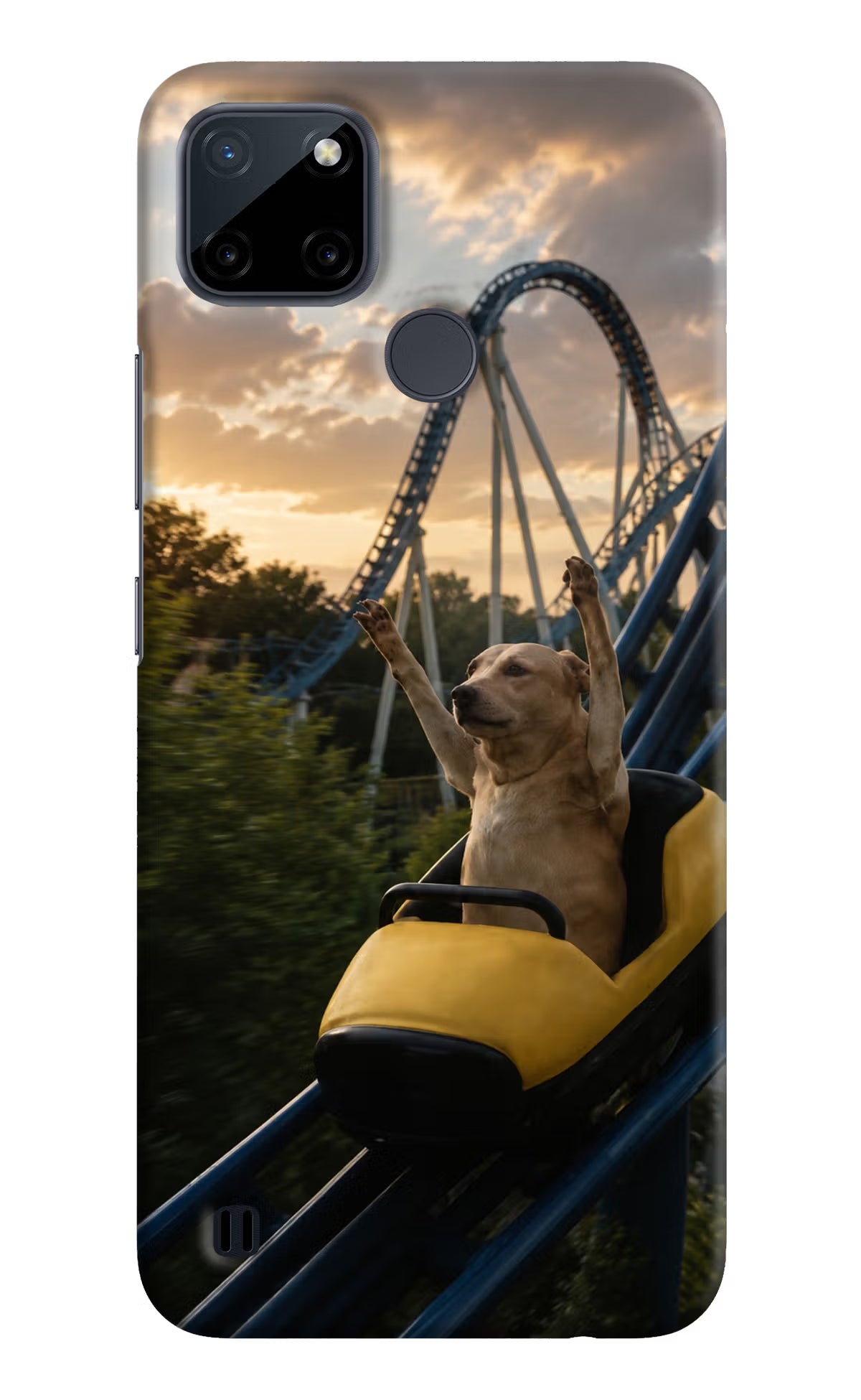 Rollercoaster Dog Realme C21Y/C25Y Hard Case Back Cover by Casekaro