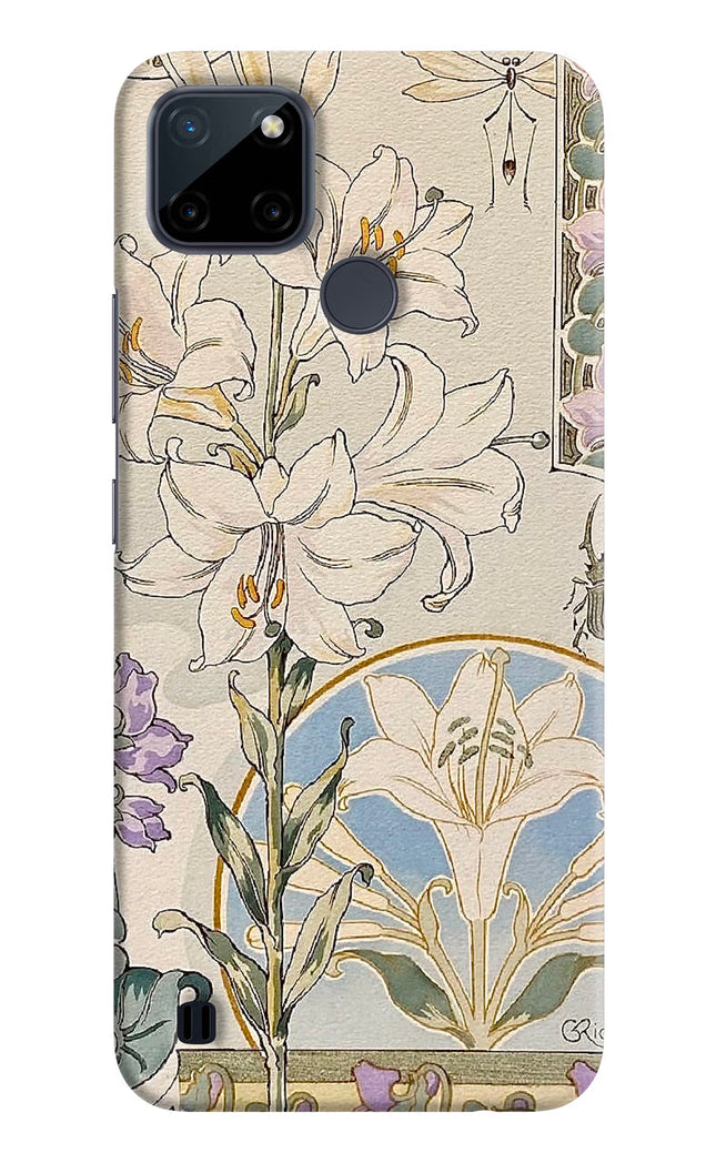 White Lily Realme C21Y/C25Y Hard Case Back Cover by Casekaro