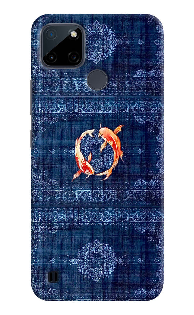 Koi Blue Realme C21Y/C25Y Hard Case Back Cover by Casekaro