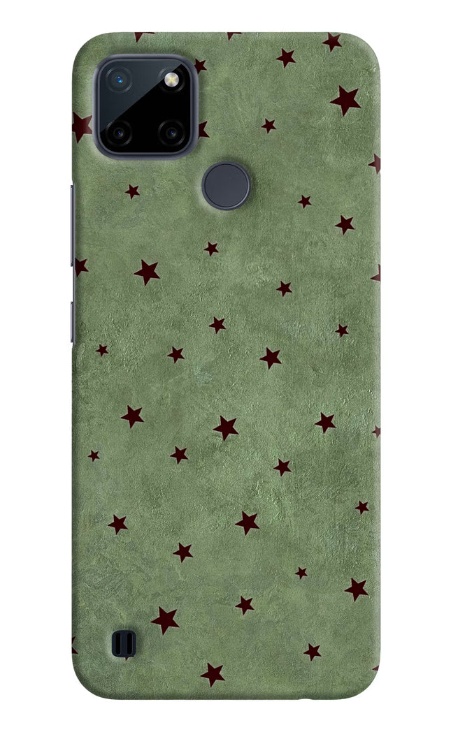 Green Stars Realme C21Y/C25Y Hard Case Back Cover by Casekaro