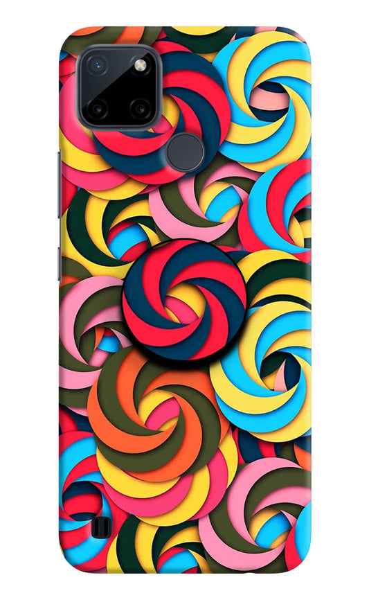 Spiral Pattern Realme C21Y/C25Y Pop Case by Casekaro