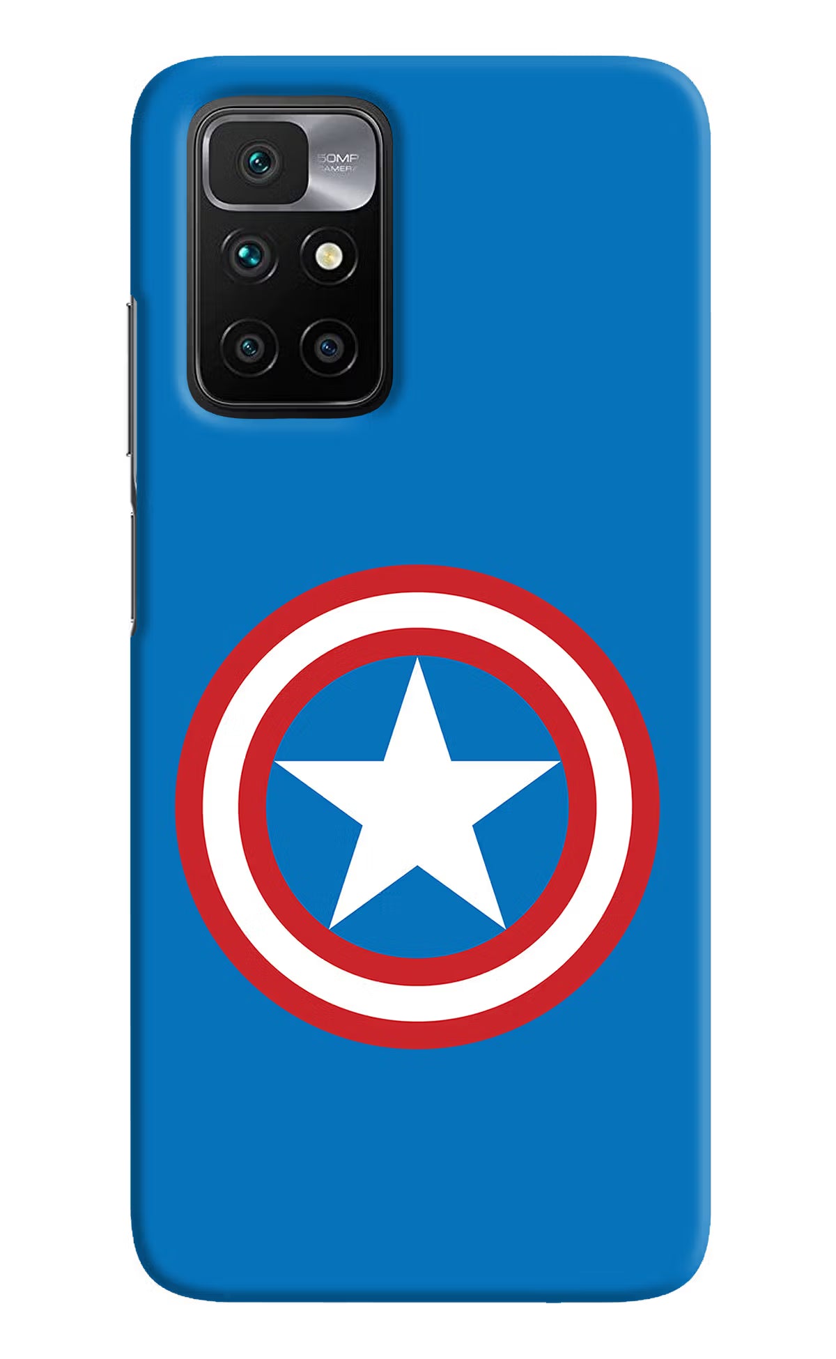 Captain America Logo Redmi 10 Prime Hard Case Back Cover by Casekaro