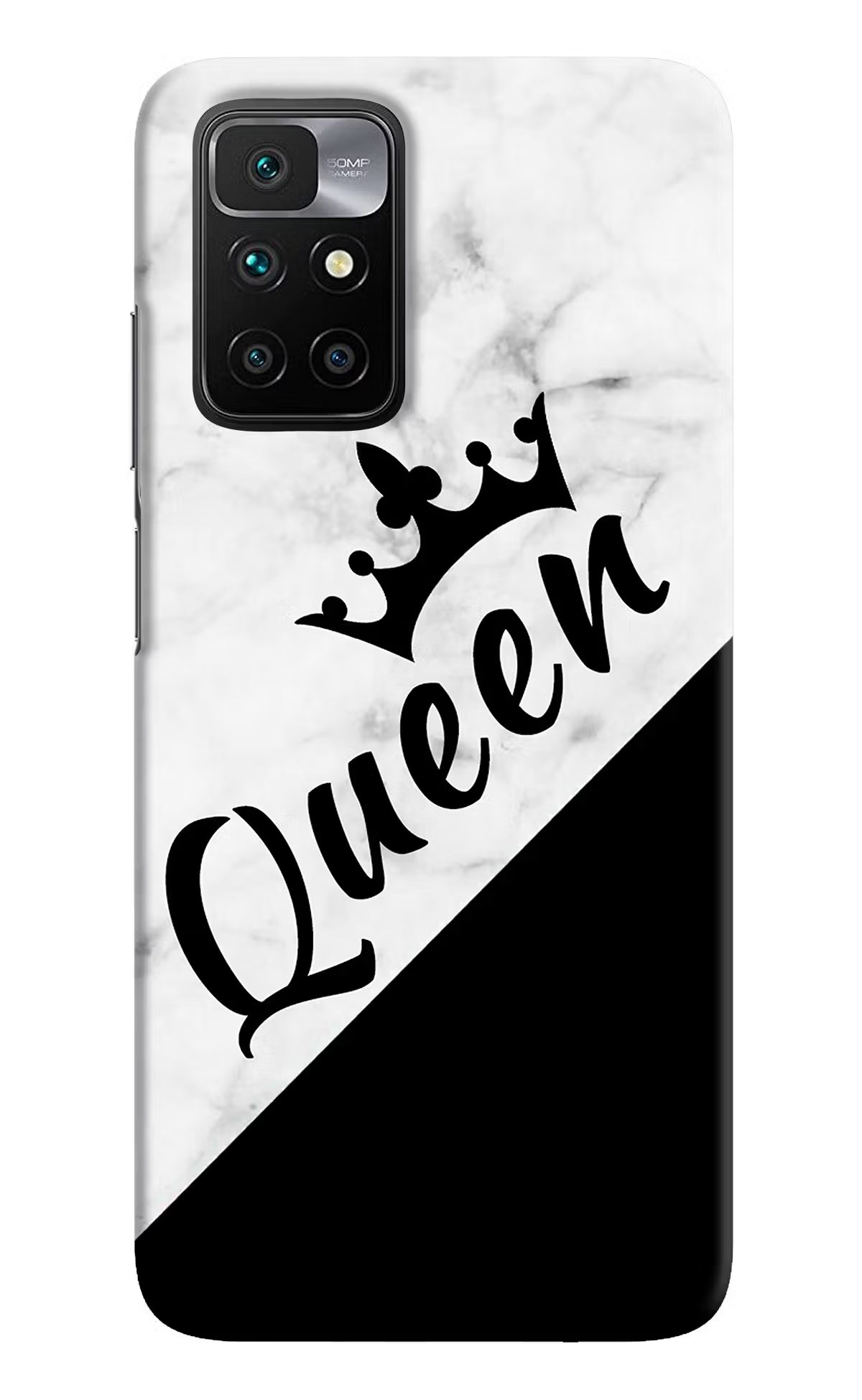 Queen Redmi 10 Prime Hard Case Back Cover by Casekaro