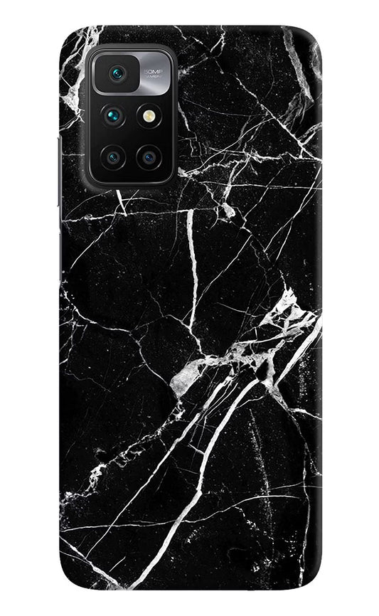 Black Marble Pattern Redmi 10 Prime Hard Case Back Cover by Casekaro