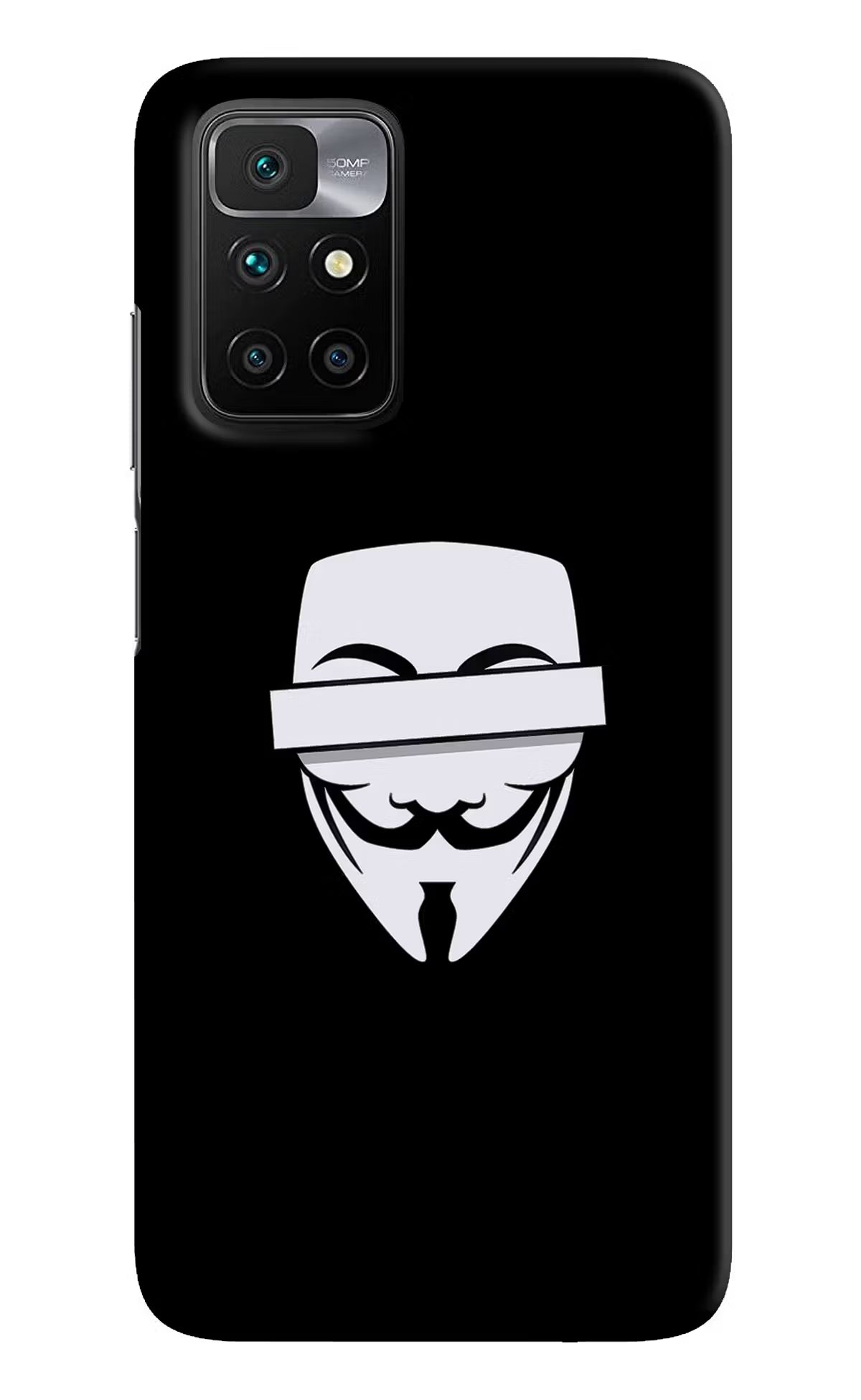Anonymous Face Redmi 10 Prime Hard Case Back Cover by Casekaro