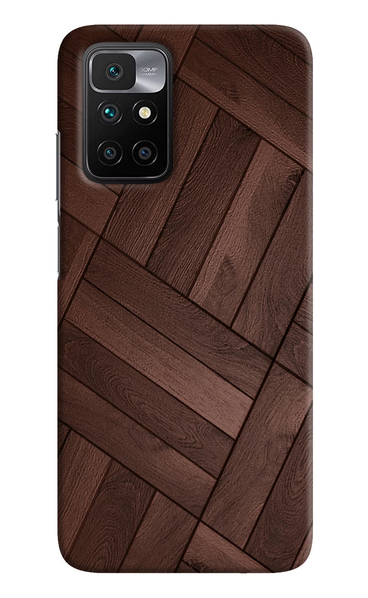 Wooden Texture Design Redmi 10 Prime Hard Case Back Cover by Casekaro