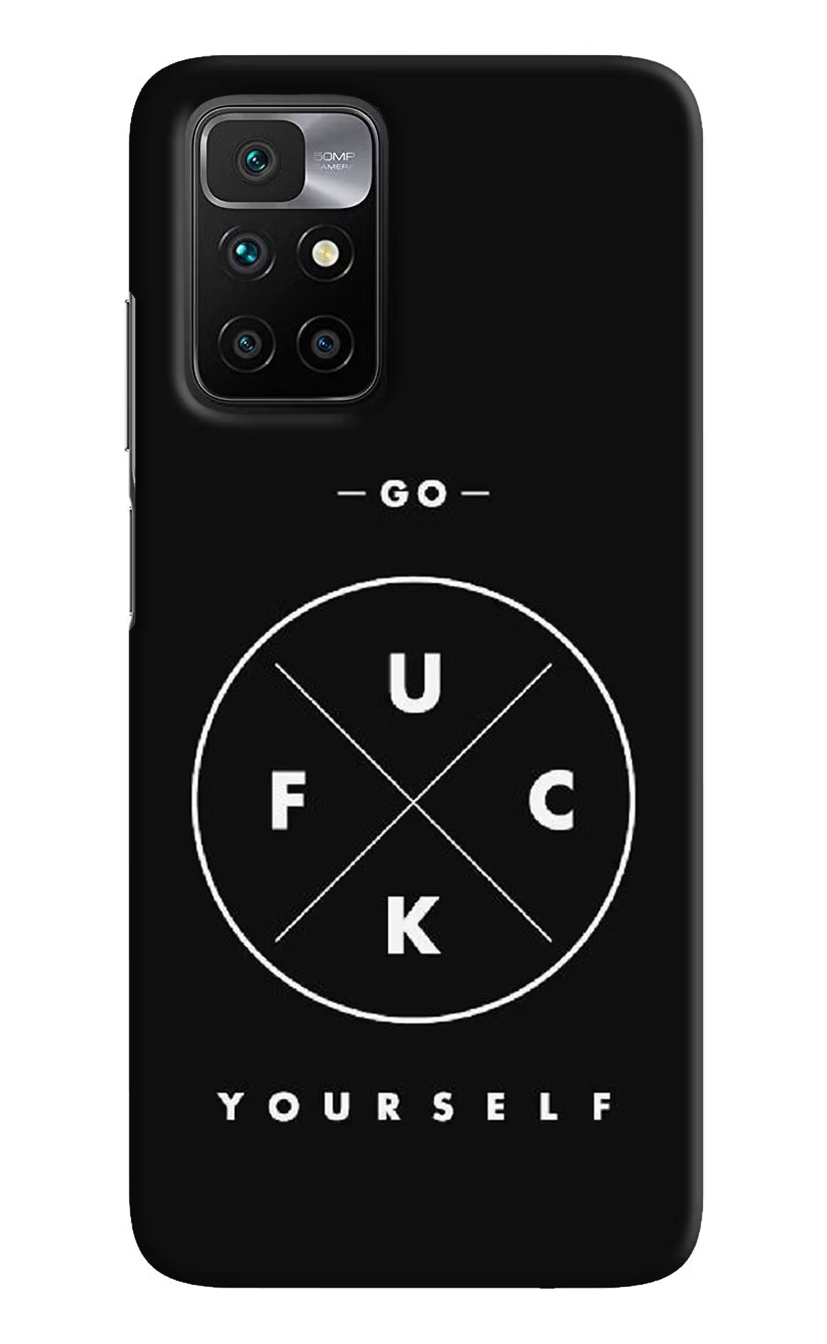 Go Fuck Yourself Redmi 10 Prime Hard Case Back Cover by Casekaro