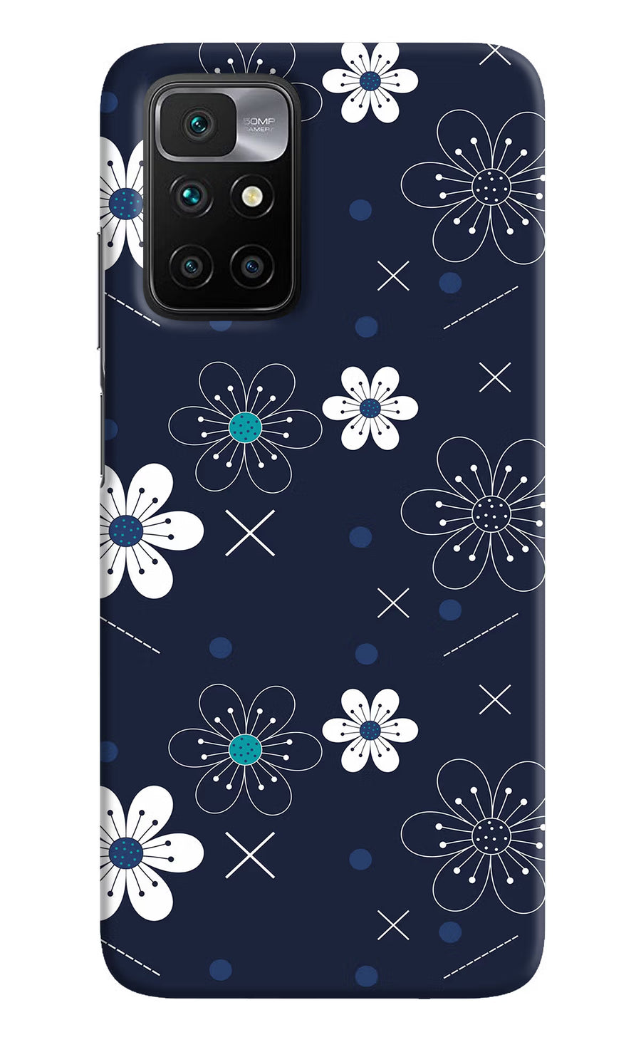 Flowers Redmi 10 Prime Back Cover, Hard case