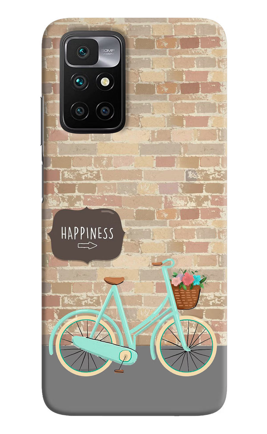 Happiness Artwork Redmi 10 Prime Back Cover, Hard case