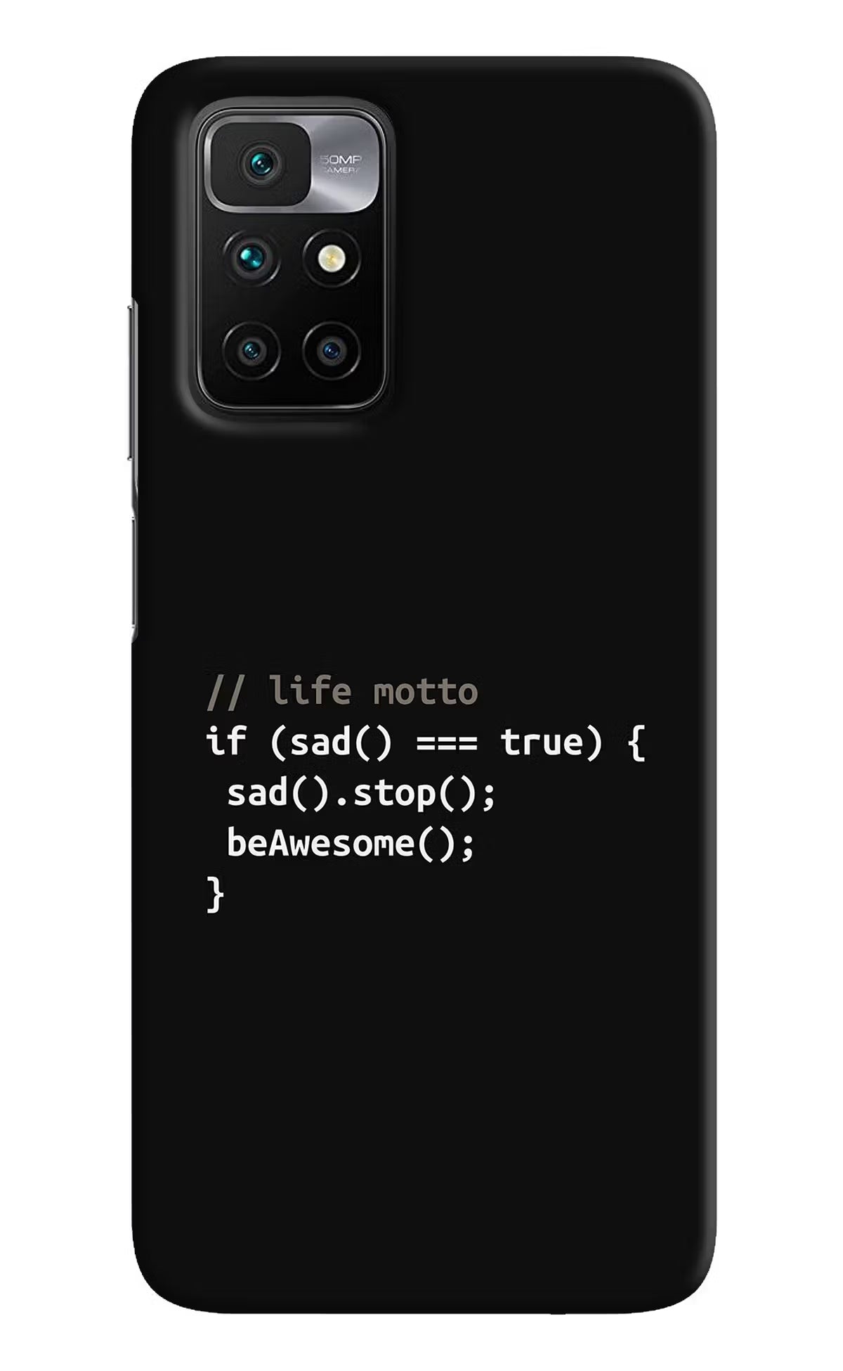 Life Motto Code Redmi 10 Prime Hard Case Back Cover by Casekaro