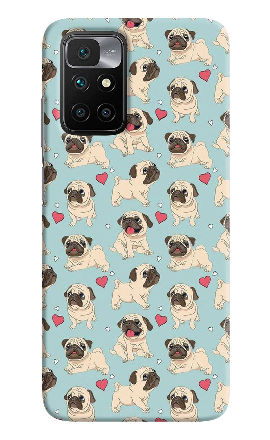 Pug Dog Redmi 10 Prime Back Cover, Hard case