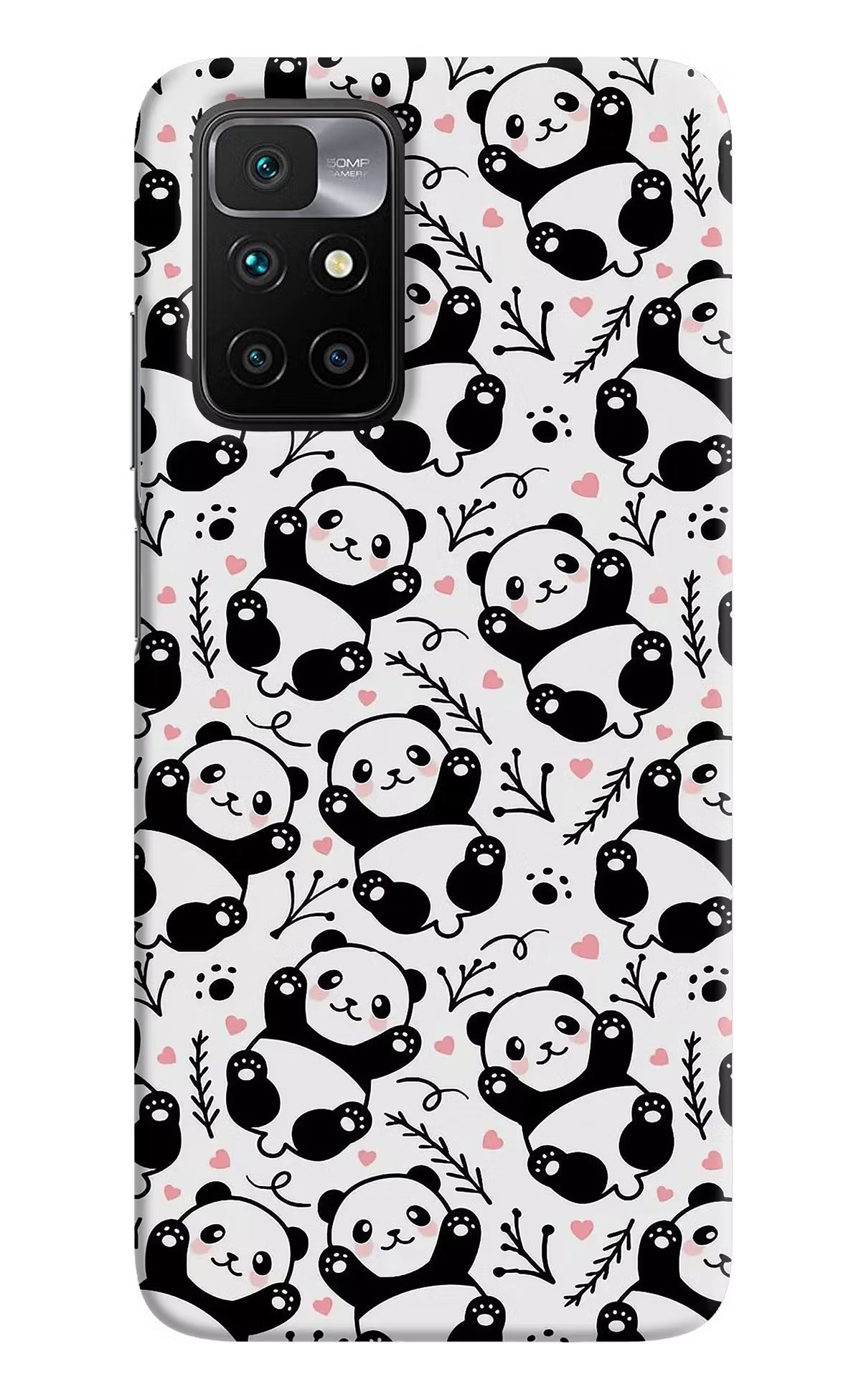 Cute Panda Redmi 10 Prime Hard Case Back Cover by Casekaro