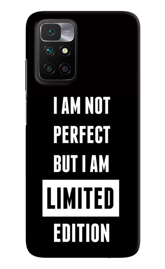 I Am Not Perfect But I Am Limited Edition Redmi 10 Prime Hard Case Back Cover by Casekaro