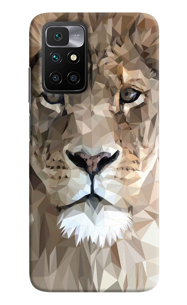 Lion Art Redmi 10 Prime Hard Case Back Cover by Casekaro