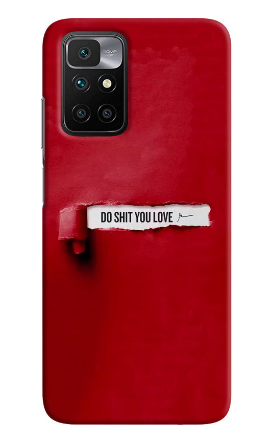 Do Shit You Love Redmi 10 Prime Hard Case Back Cover by Casekaro