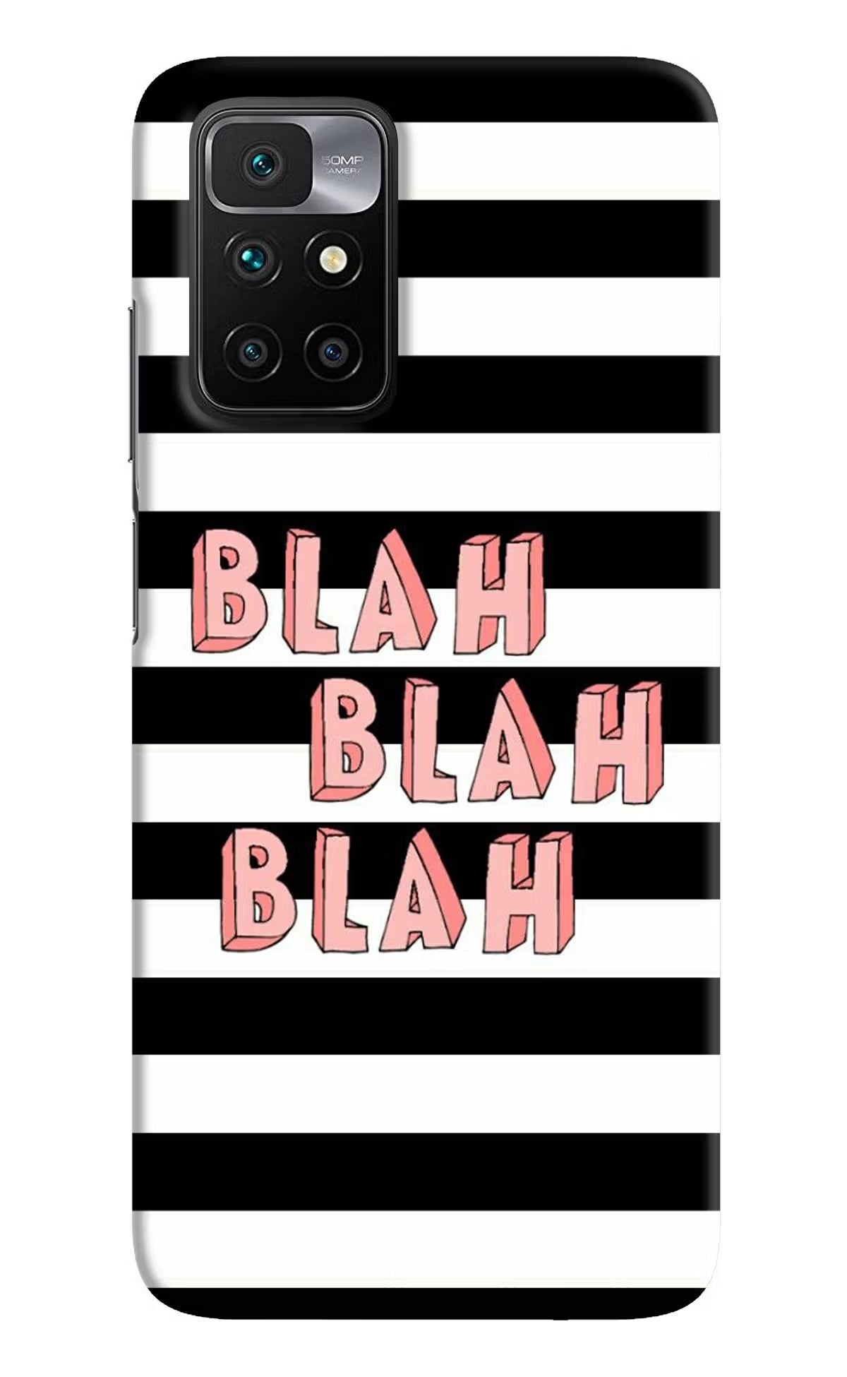 Blah Blah Blah Redmi 10 Prime Hard Case Back Cover by Casekaro