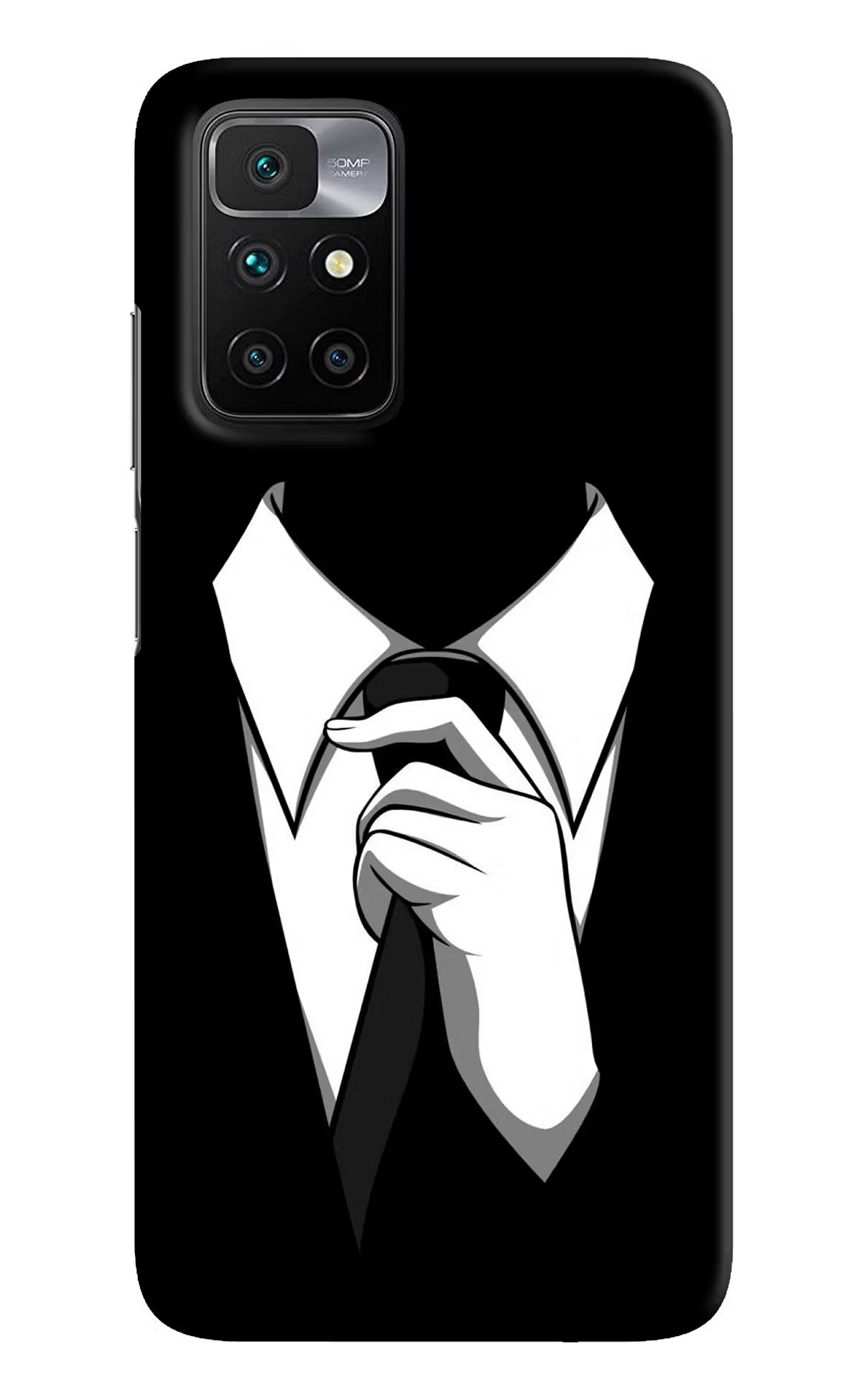 Black Tie Redmi 10 Prime Hard Case Back Cover by Casekaro