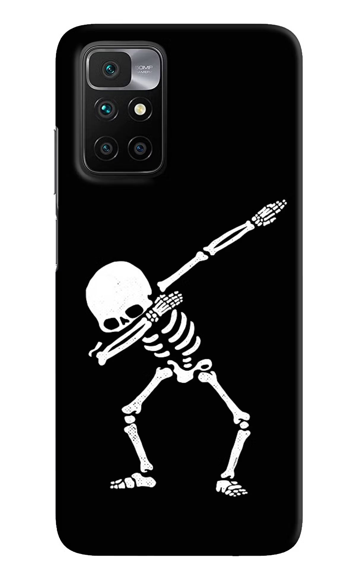 Dabbing Skeleton Art Redmi 10 Prime Hard Case Back Cover by Casekaro