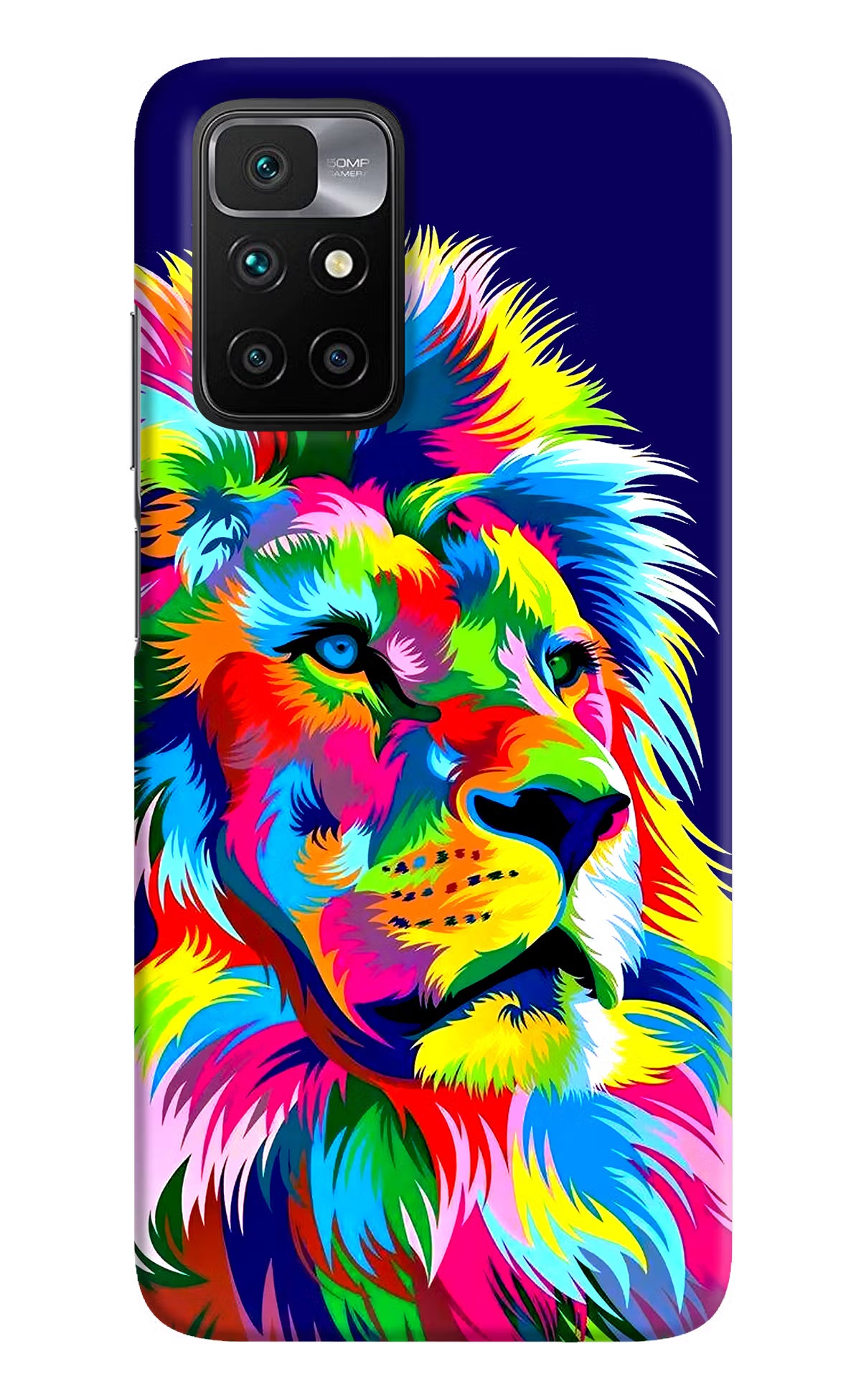 Vector Art Lion Redmi 10 Prime Hard Case Back Cover by Casekaro