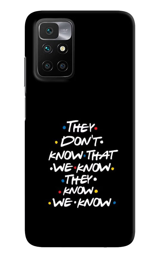 FRIENDS Dialogue Redmi 10 Prime Hard Case Back Cover by Casekaro