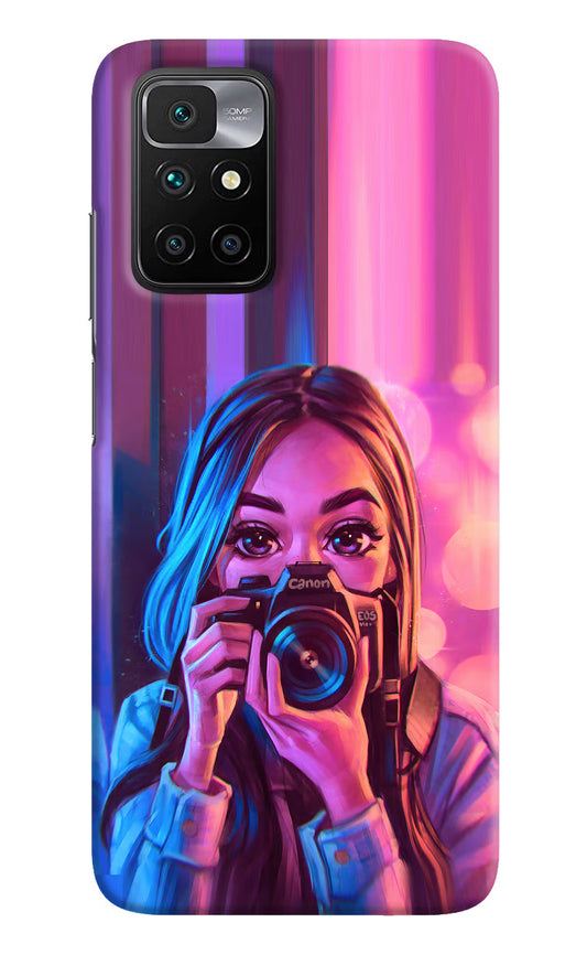 Girl Photographer Redmi 10 Prime Hard Case Back Cover by Casekaro