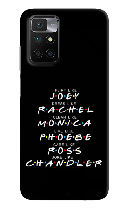 FRIENDS Character Redmi 10 Prime Hard Case Back Cover by Casekaro