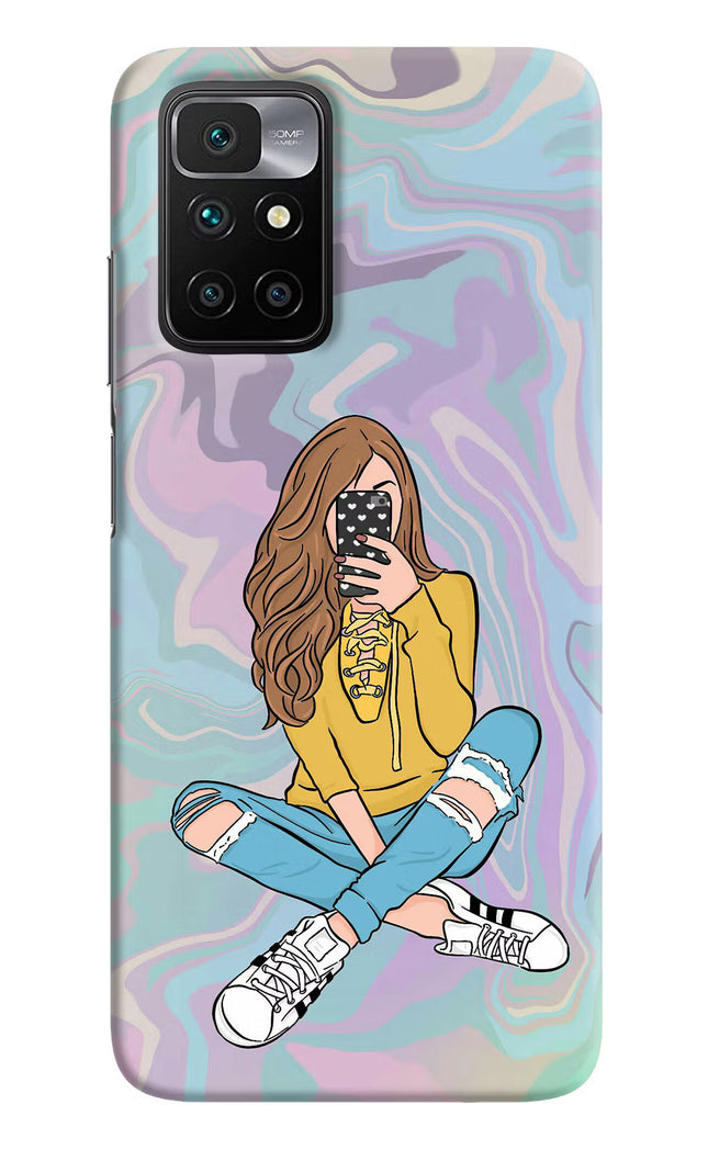 Selfie Girl Redmi 10 Prime Hard Case Back Cover by Casekaro