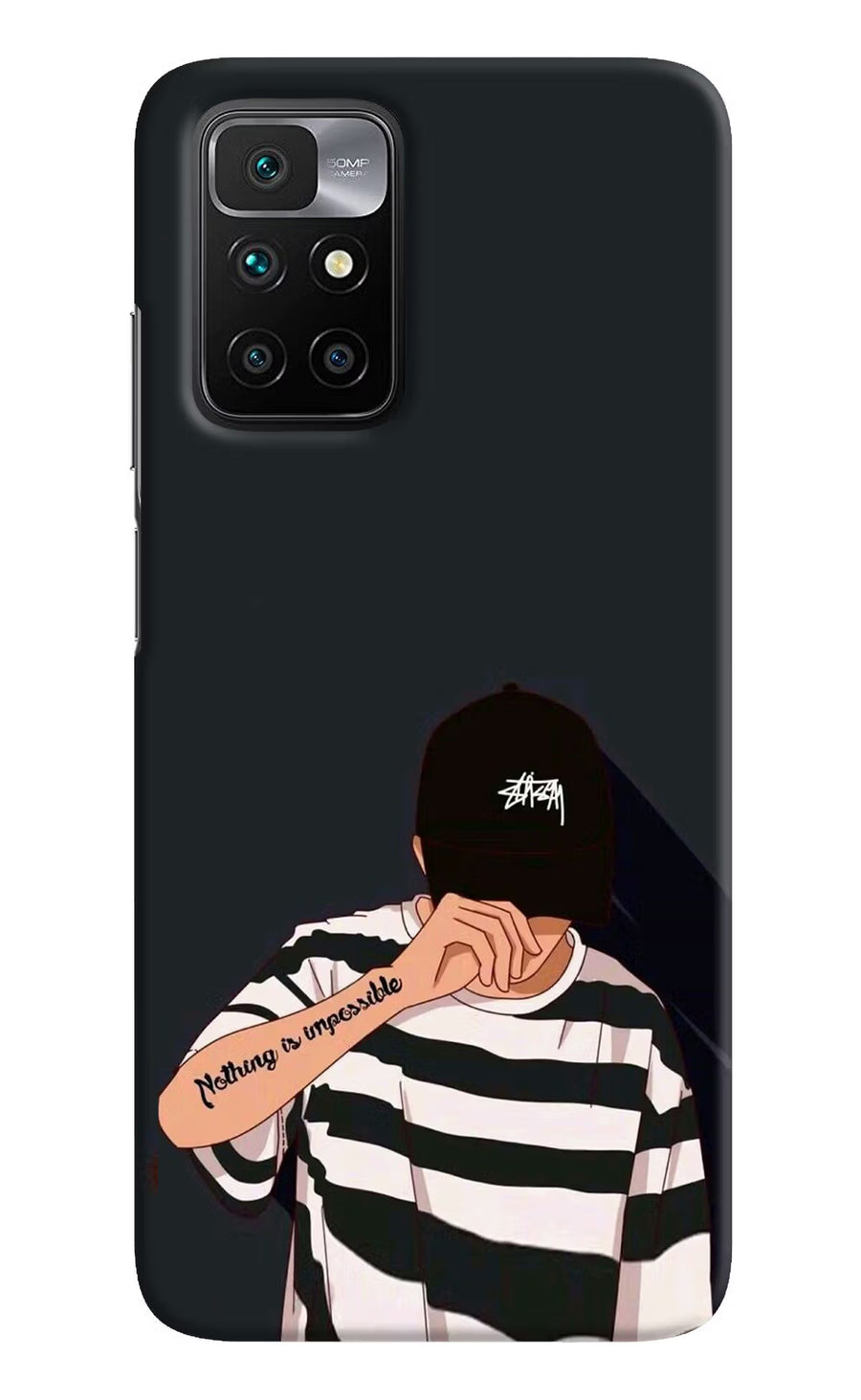 Aesthetic Boy Redmi 10 Prime Back Cover, Hard case