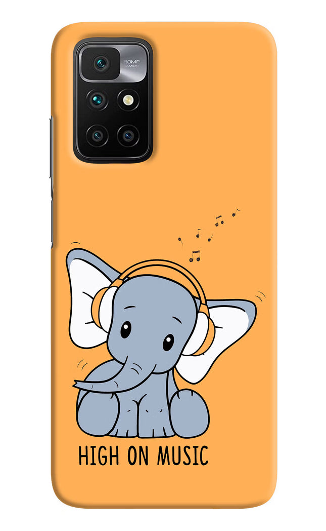 High On Music Redmi 10 Prime Hard Case Back Cover by Casekaro