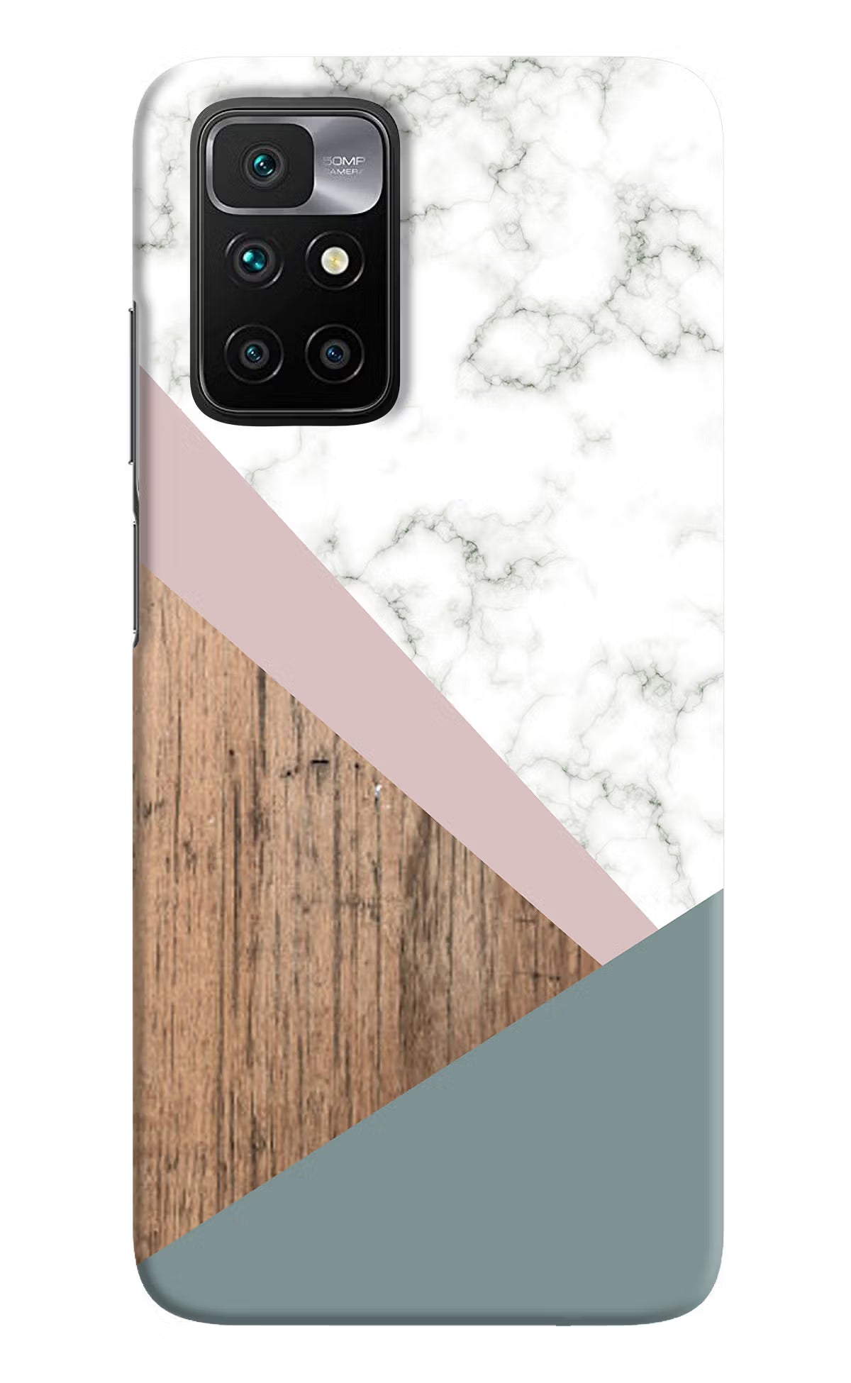 Marble wood Abstract Redmi 10 Prime Hard Case Back Cover by Casekaro