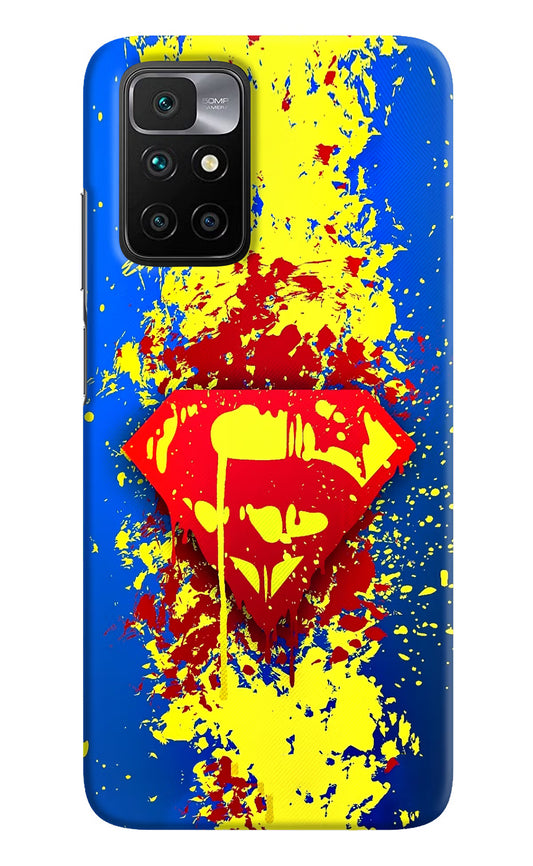 Superman logo Redmi 10 Prime Hard Case Back Cover by Casekaro