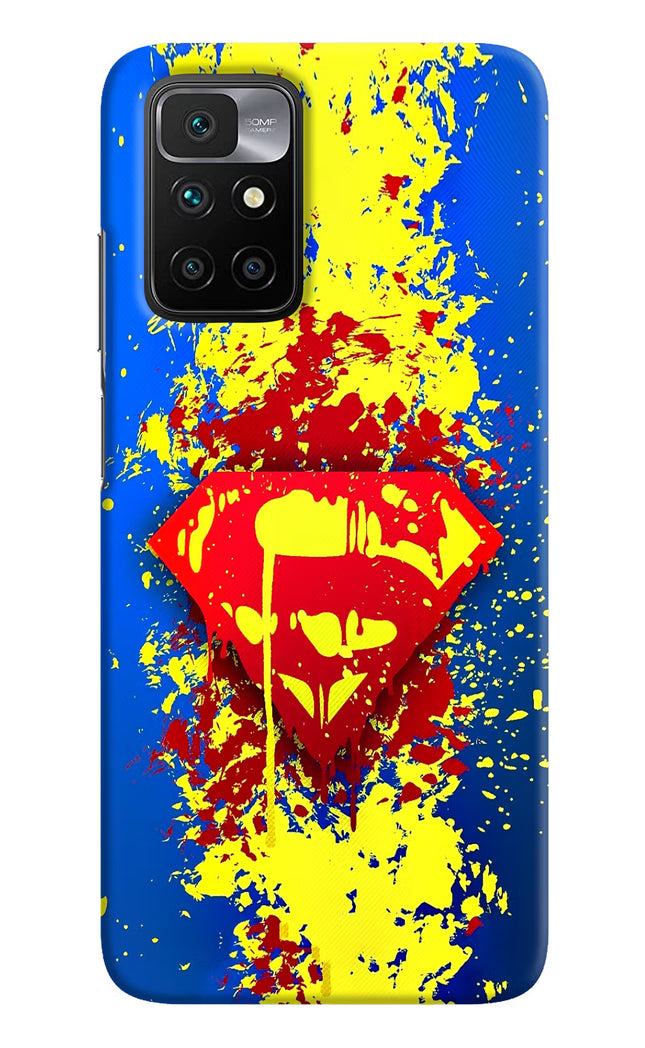 Superman logo Redmi 10 Prime Hard Case Back Cover by Casekaro