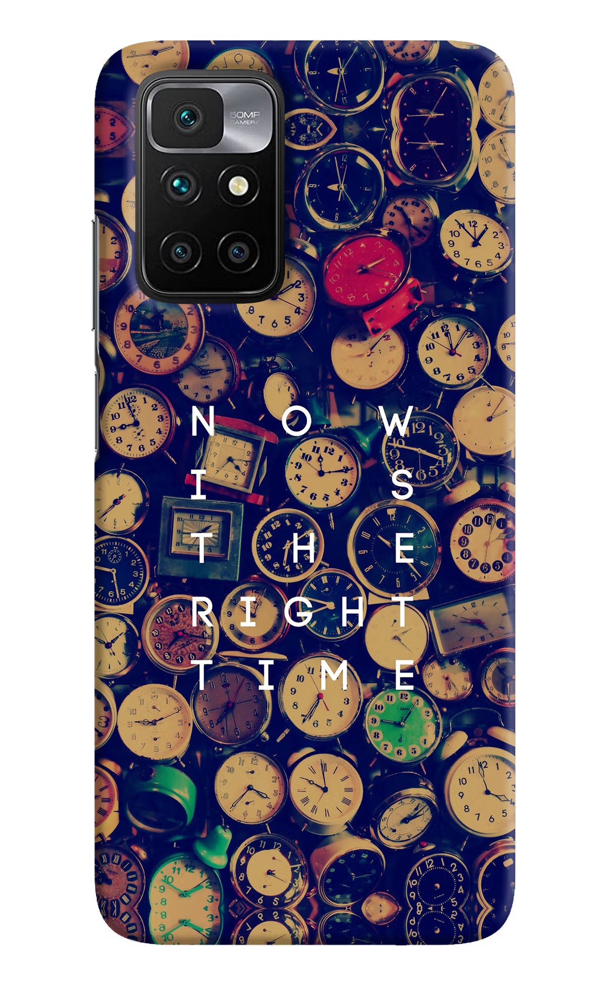 Now is the Right Time Quote Redmi 10 Prime Hard Case Back Cover by Casekaro