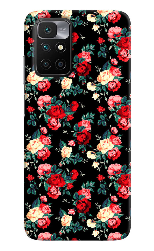 Rose Pattern Redmi 10 Prime Hard Case Back Cover by Casekaro