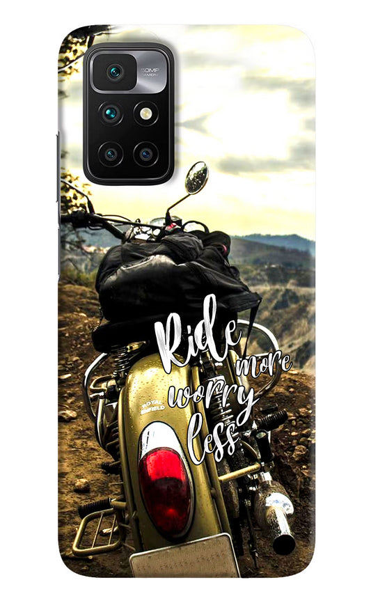 Ride More Worry Less Redmi 10 Prime Hard Case Back Cover by Casekaro