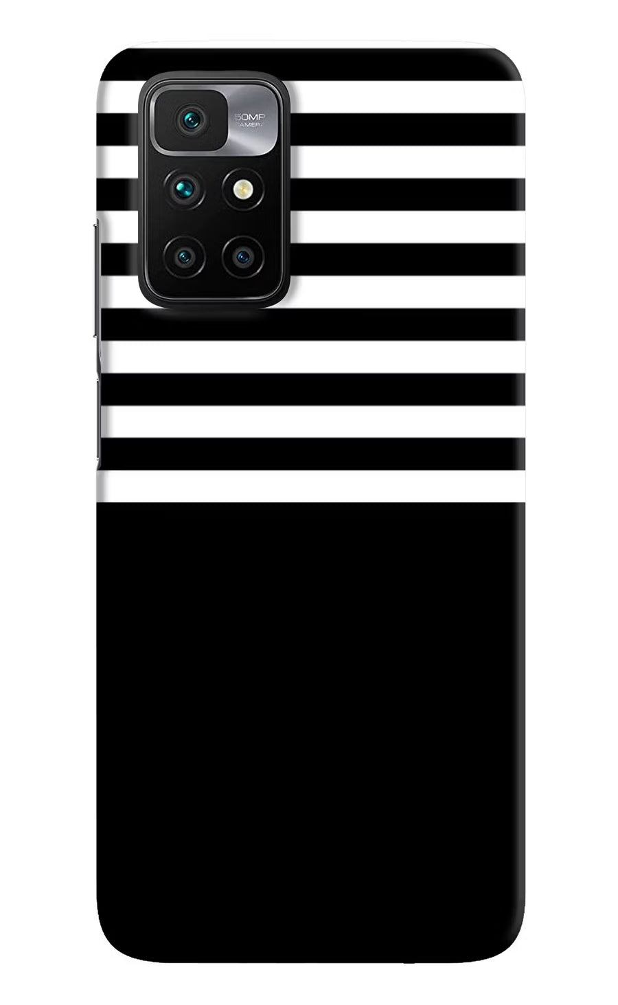 Black and White Print Redmi 10 Prime Back Cover, Hard case