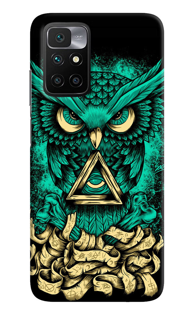 Green Owl Redmi 10 Prime Hard Case Back Cover by Casekaro
