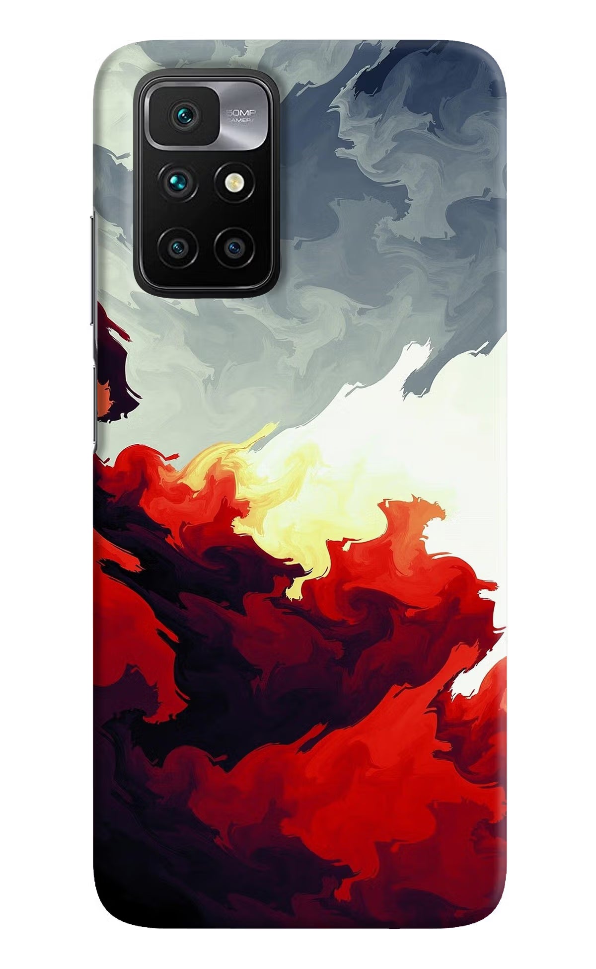 Fire Cloud Redmi 10 Prime Hard Case Back Cover by Casekaro