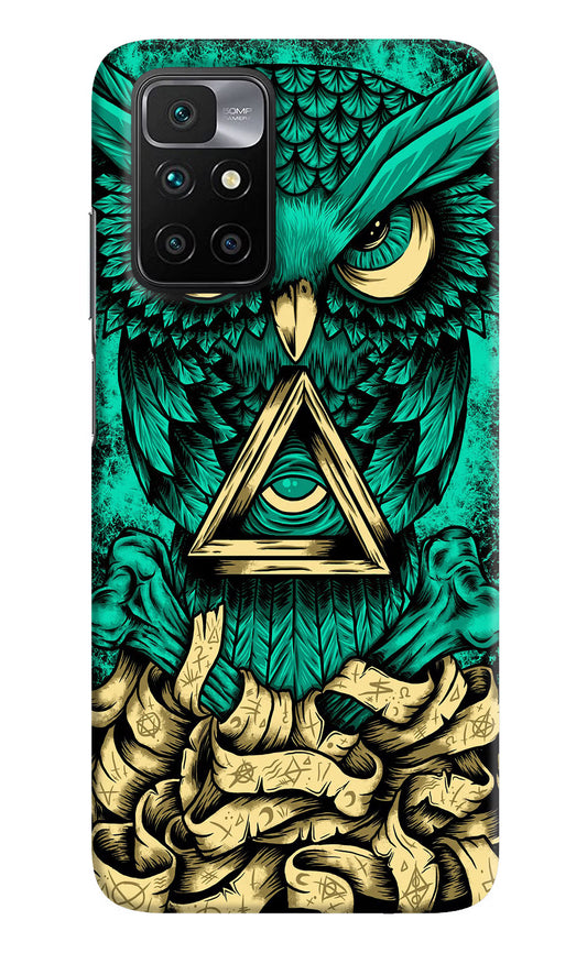 Green Owl Redmi 10 Prime Hard Case Back Cover by Casekaro