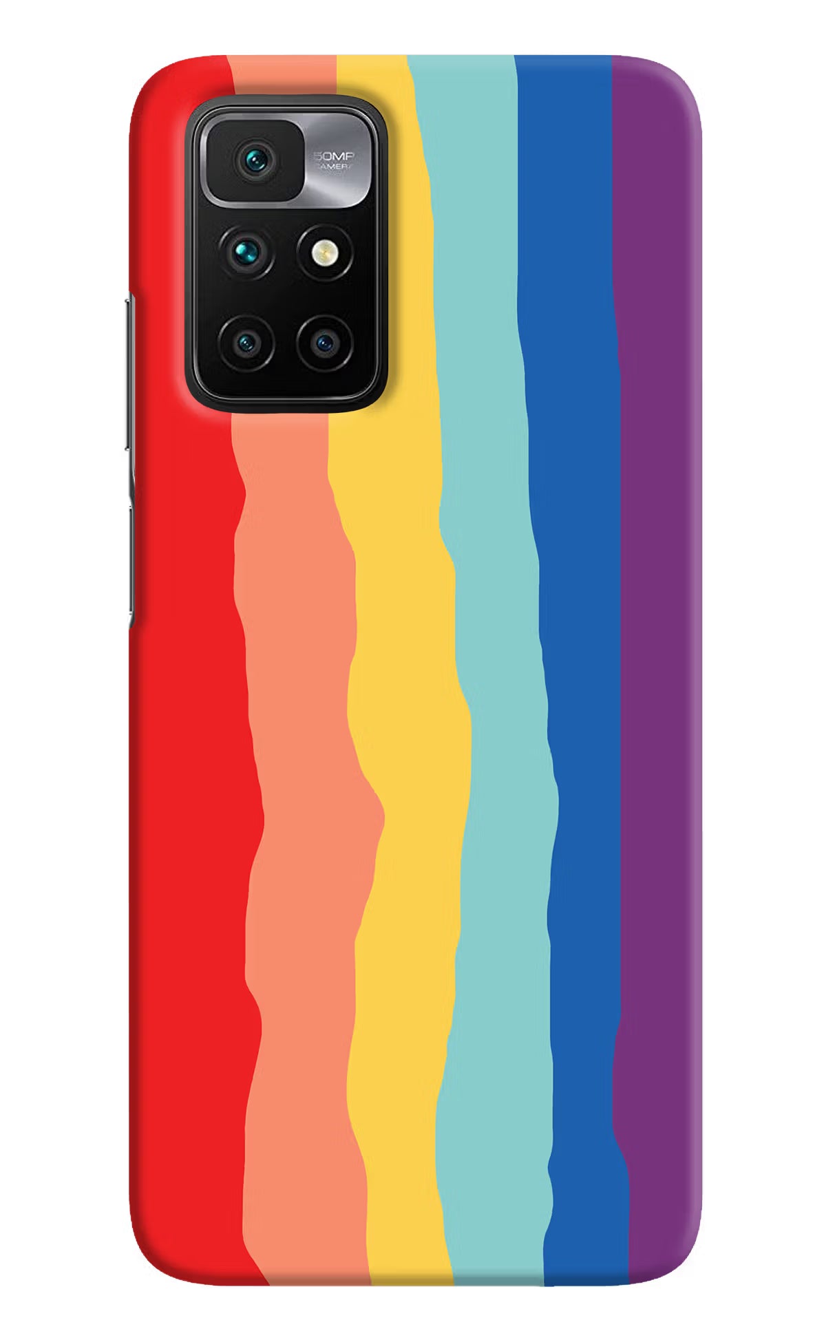 Rainbow Redmi 10 Prime Hard Case Back Cover by Casekaro