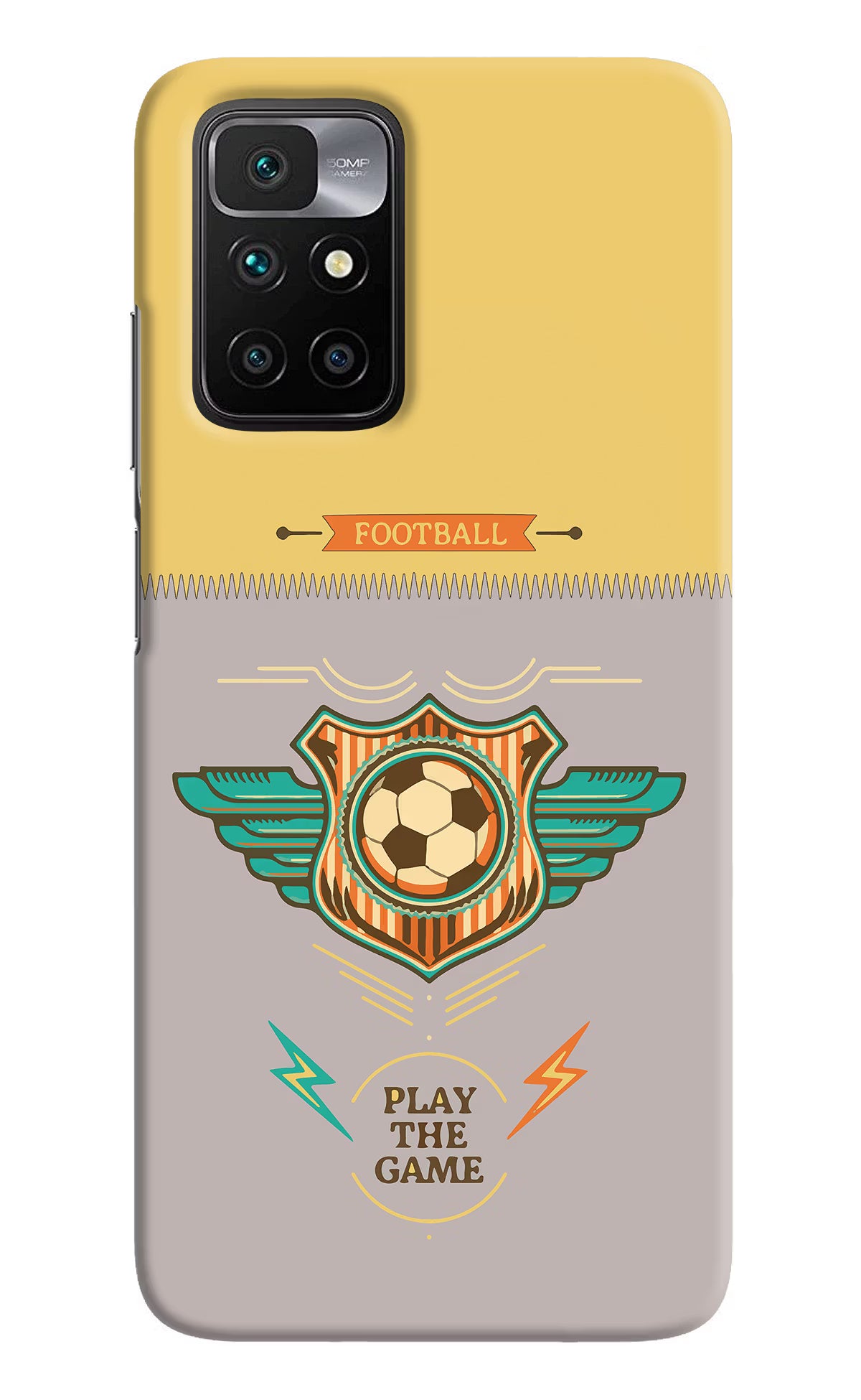 Football Redmi 10 Prime Hard Case Back Cover by Casekaro