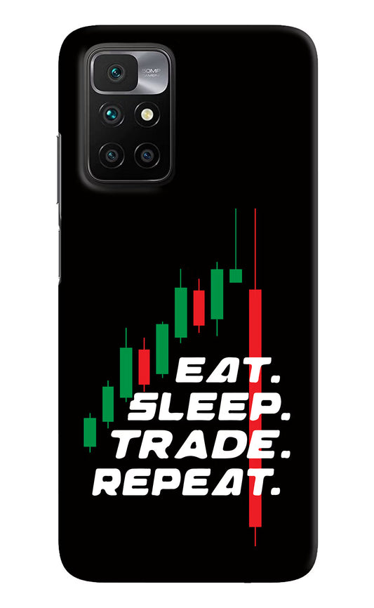 Eat Sleep Trade Repeat Redmi 10 Prime Hard Case Back Cover by Casekaro