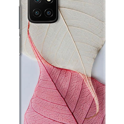 White Pink Leaf Redmi 10 Prime Hard Case Back Cover by Casekaro