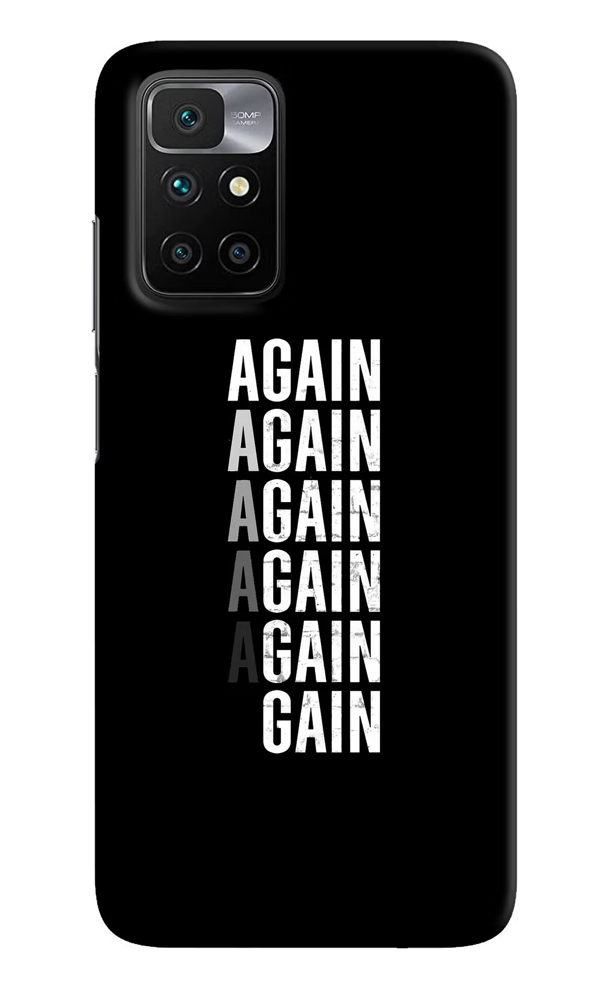 Again Again Gain Redmi 10 Prime Hard Case Back Cover by Casekaro