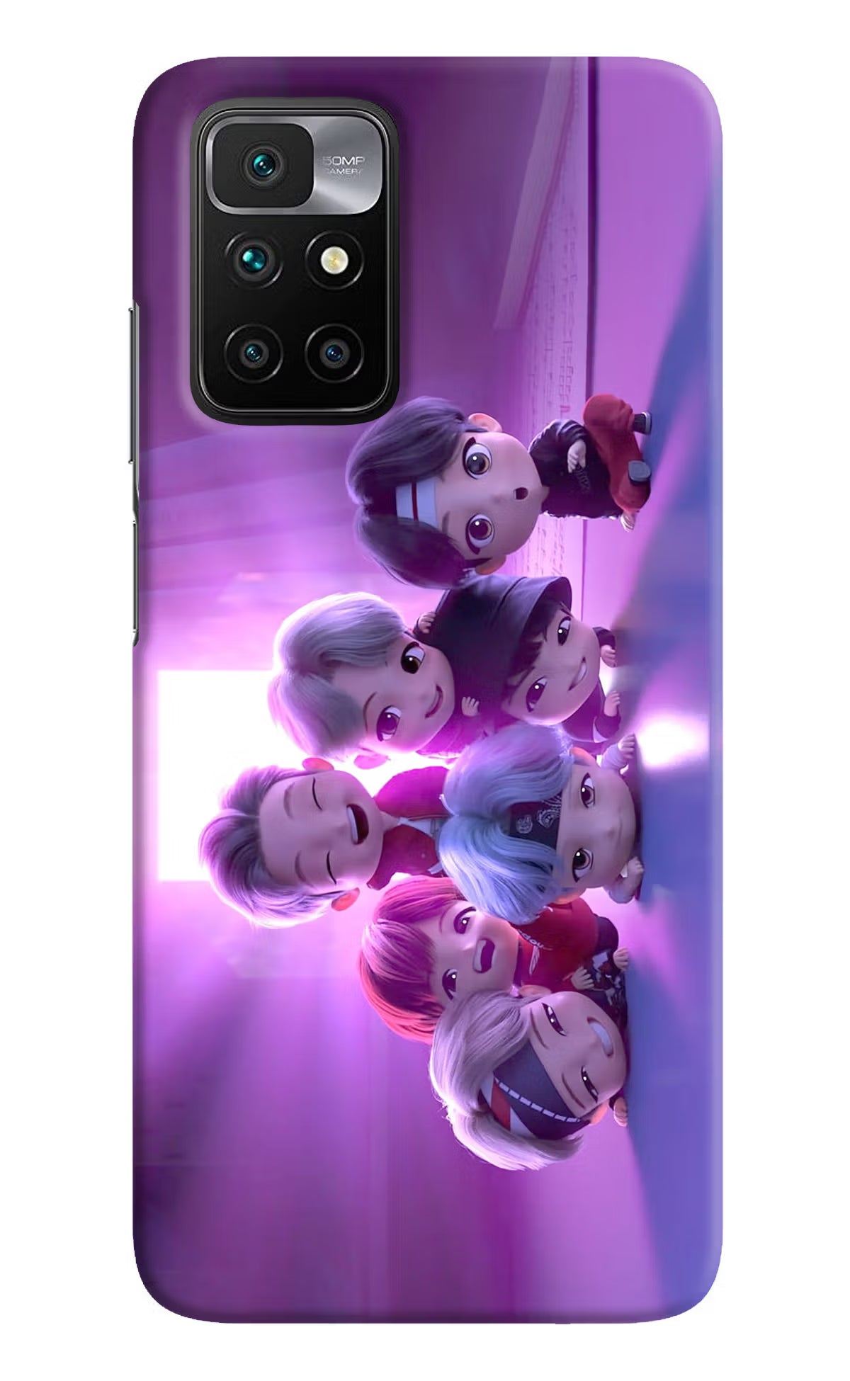 BTS Chibi Redmi 10 Prime Hard Case Back Cover by Casekaro